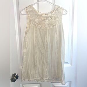 Garnet Hill White Sleeveless Blouse - Size 4